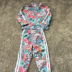 Adidas toddler girl track suit